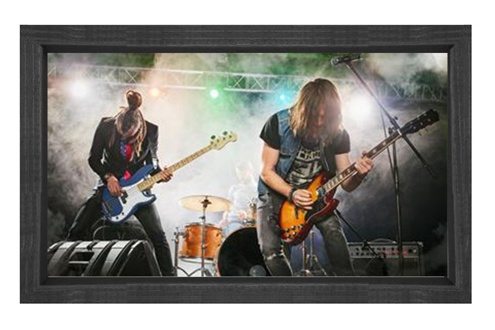 Rock Grubu Tablosu Siyah Ahşap Çerçeve - 70x100