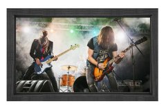 Rock Grubu Tablosu Siyah Ahşap Çerçeve - 70x100