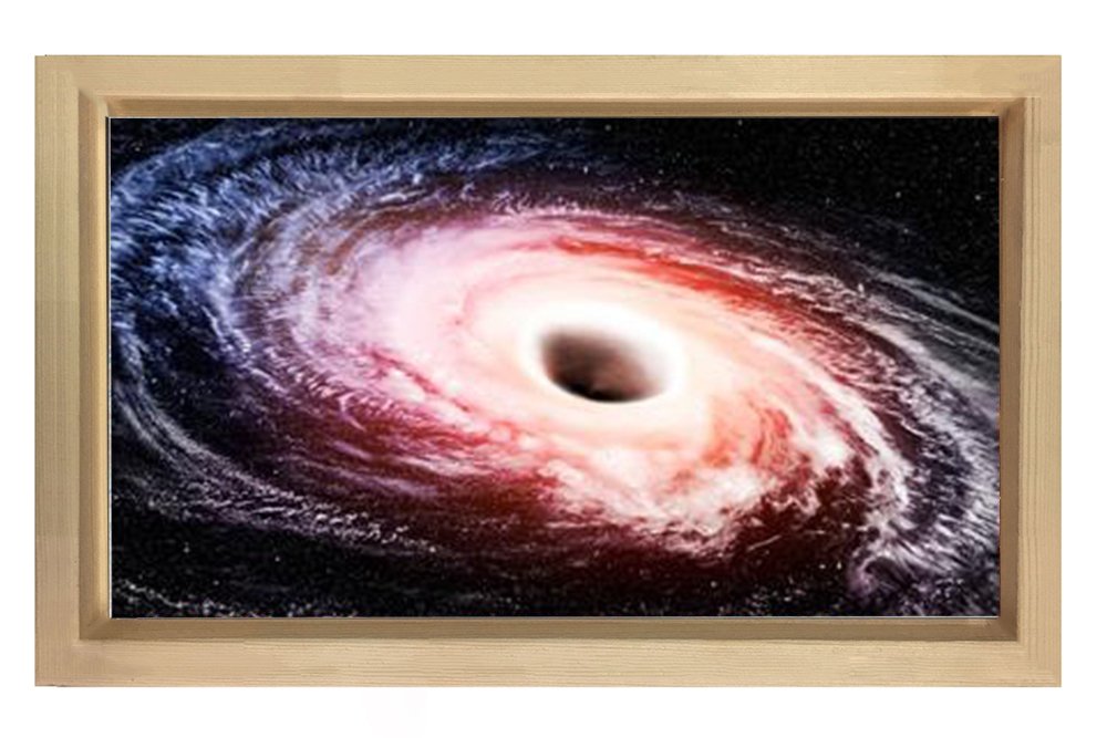 Evren ve Uzay Tablosu Naturel Ahşap Çerçeve - 40x60