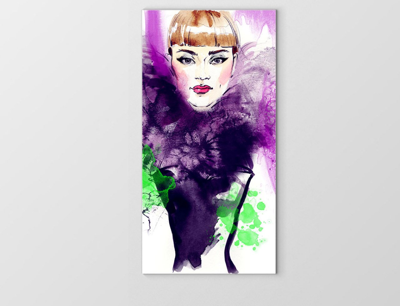 Kadın Yüzü Tablosu Çerçevesiz - 40x60