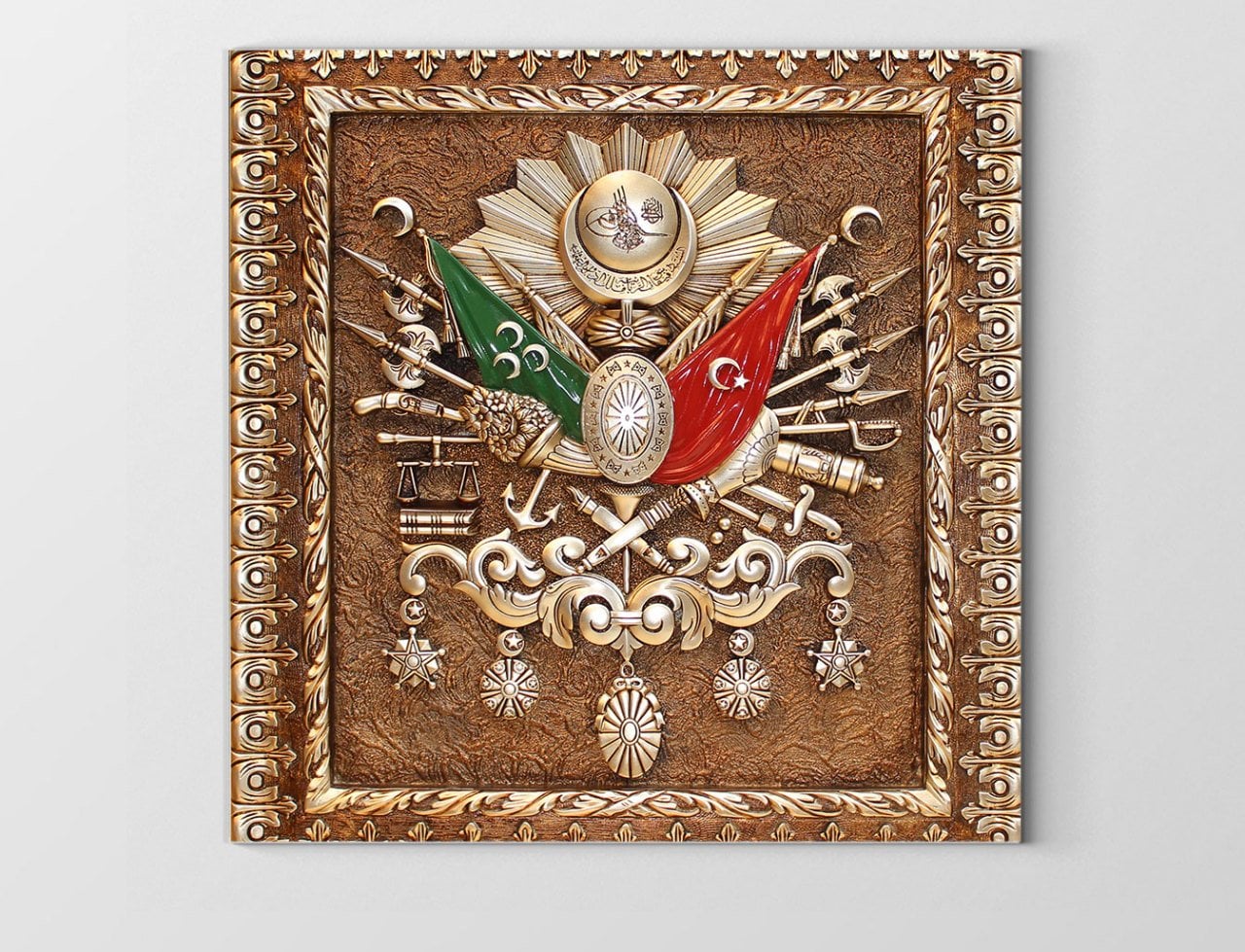 Osmanlı Tuğrası Tablosu Çerçevesiz - 70x70