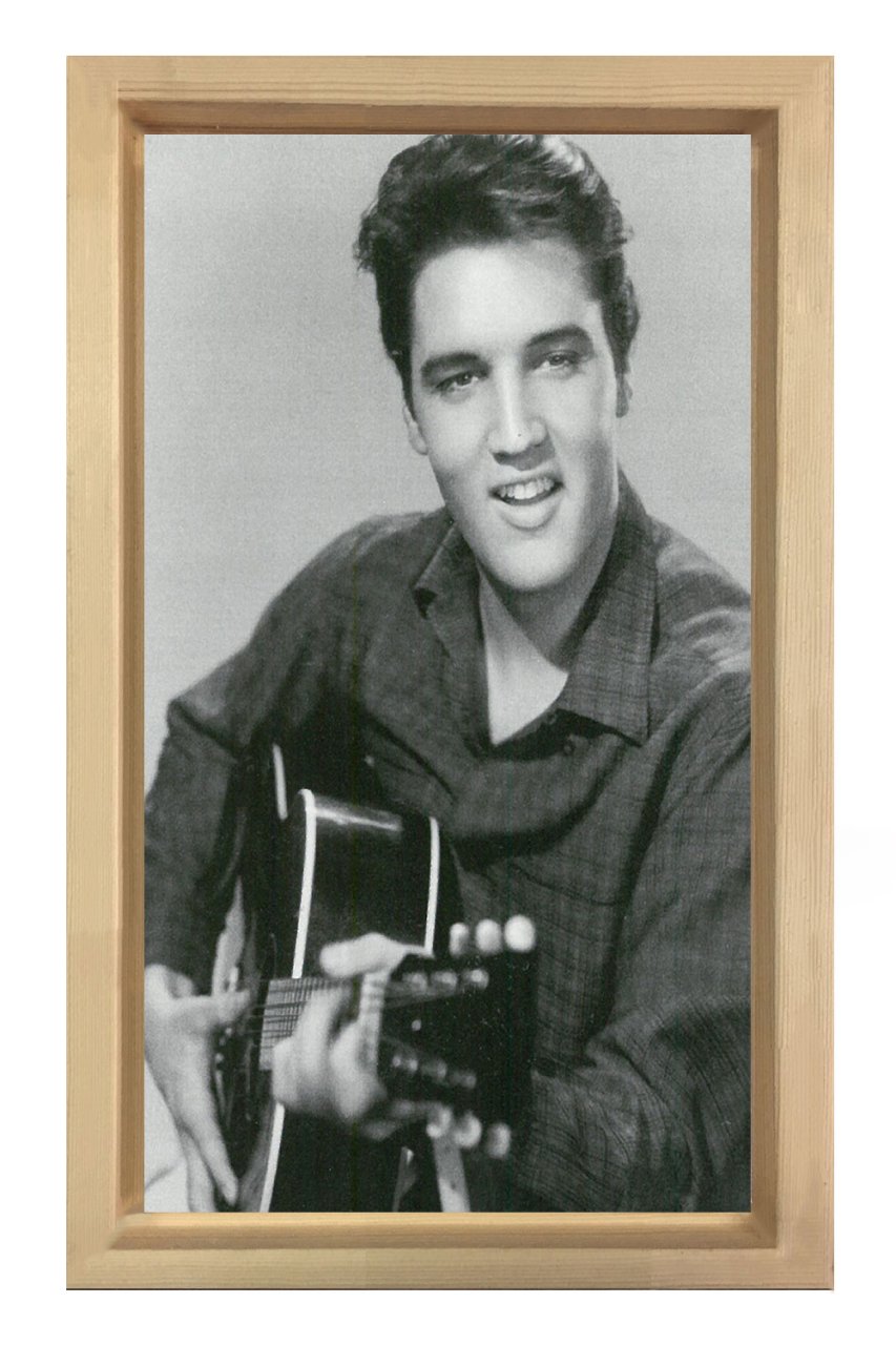Elvis Presley Tablosu Naturel Ahşap Çerçeve - 70x100