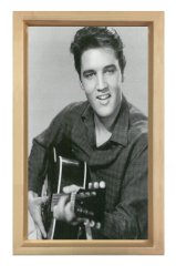 Elvis Presley Tablosu Naturel Ahşap Çerçeve - 70x100