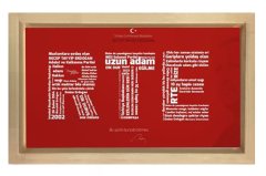 RTE Yazısı Tablosu Naturel Ahşap - 50x90