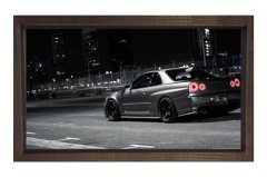 Subaru Tablosu Kahverengi Ahşap Çerçeve - 70x100