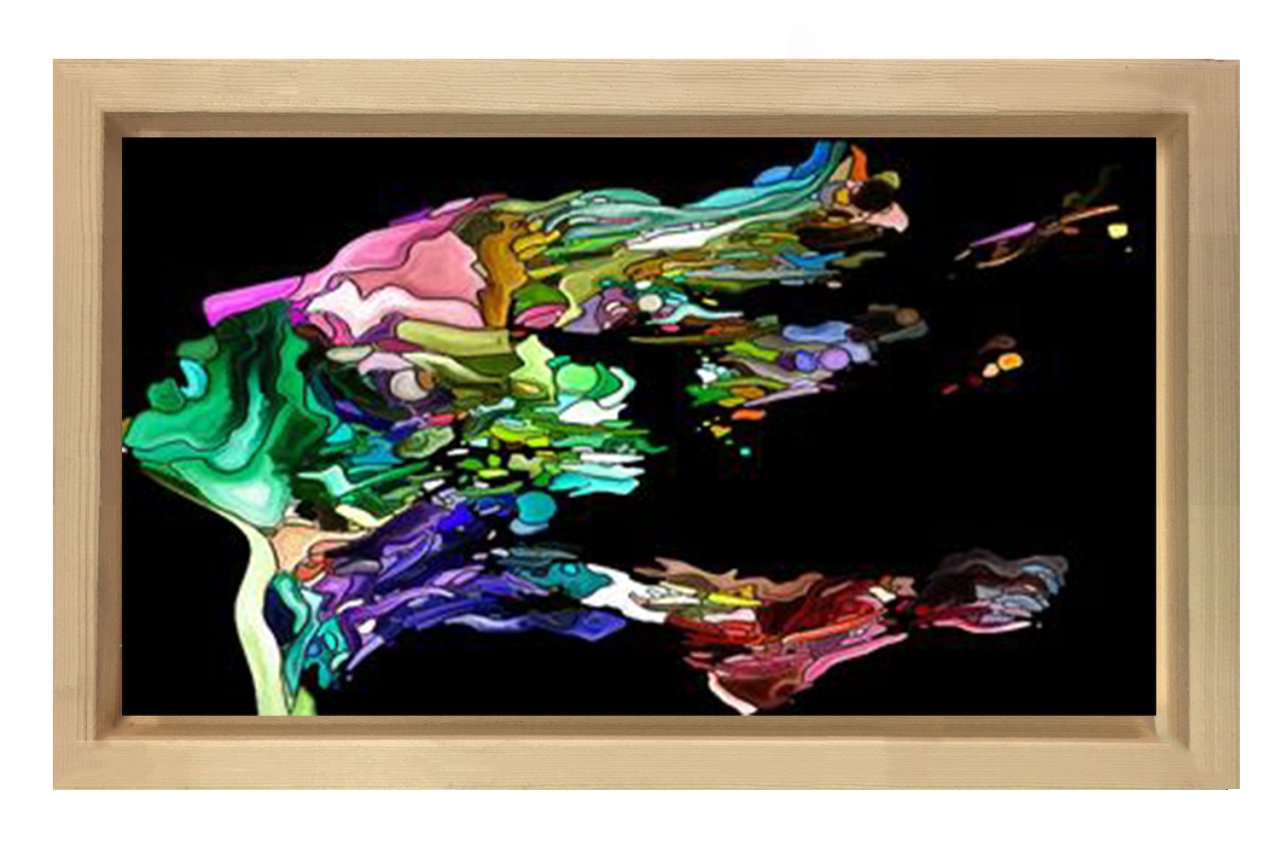 Soyut Reprodüksiyon Tablosu Naturel Ahşap - 100x150