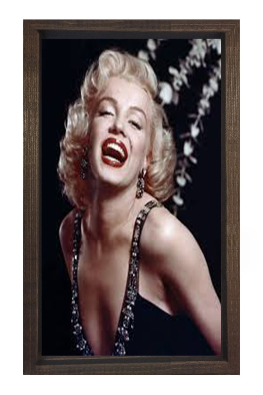 Marilyn Monroe Tablosu Kahverengi Ahşap Çerçeve - 50x70