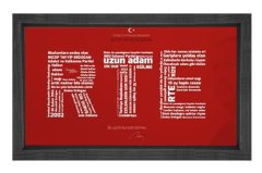 RTE Yazısı Tablosu Siyah Ahşap - 100x200