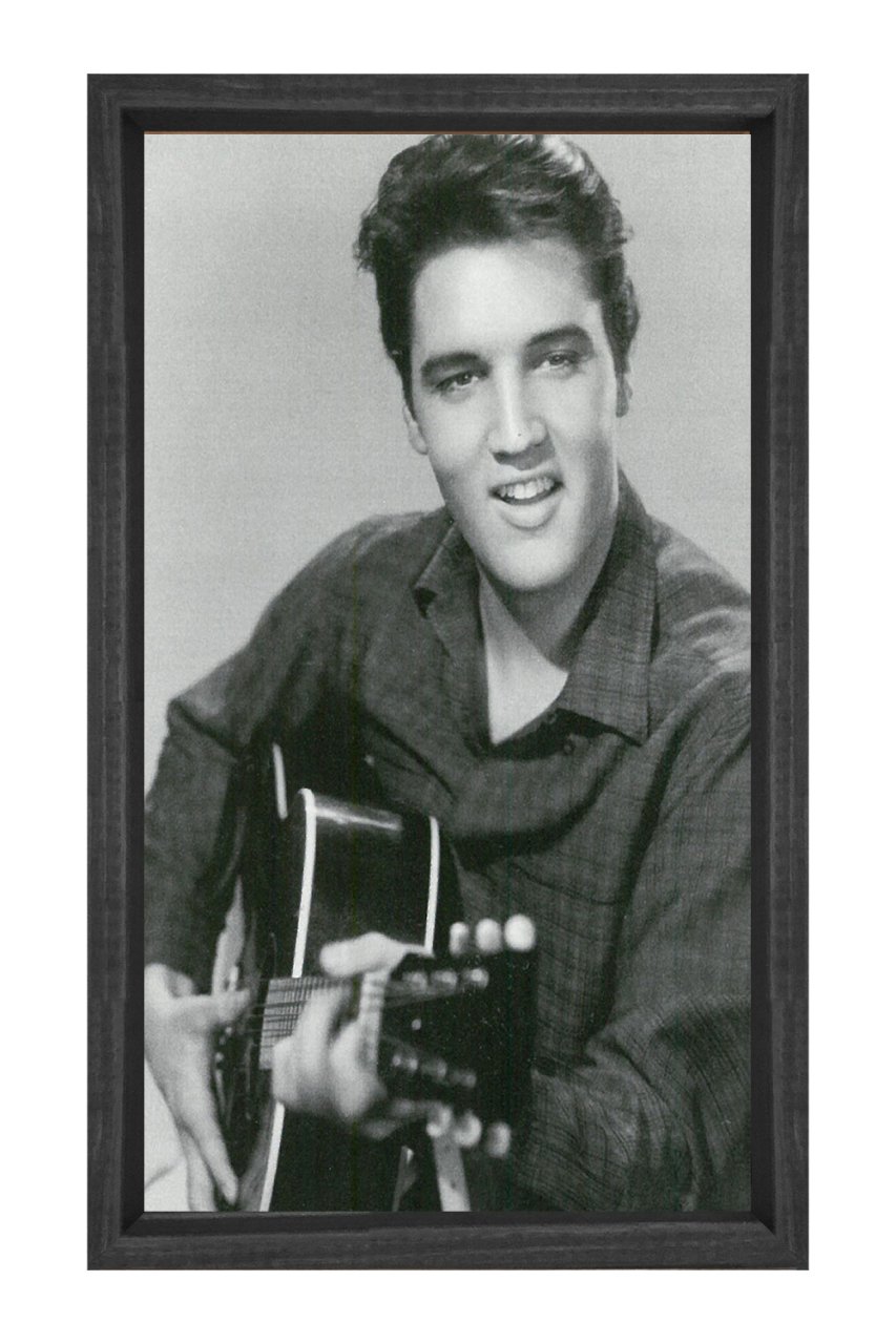 Elvis Presley Tablosu Siyah Ahşap Çerçeve - 45x30