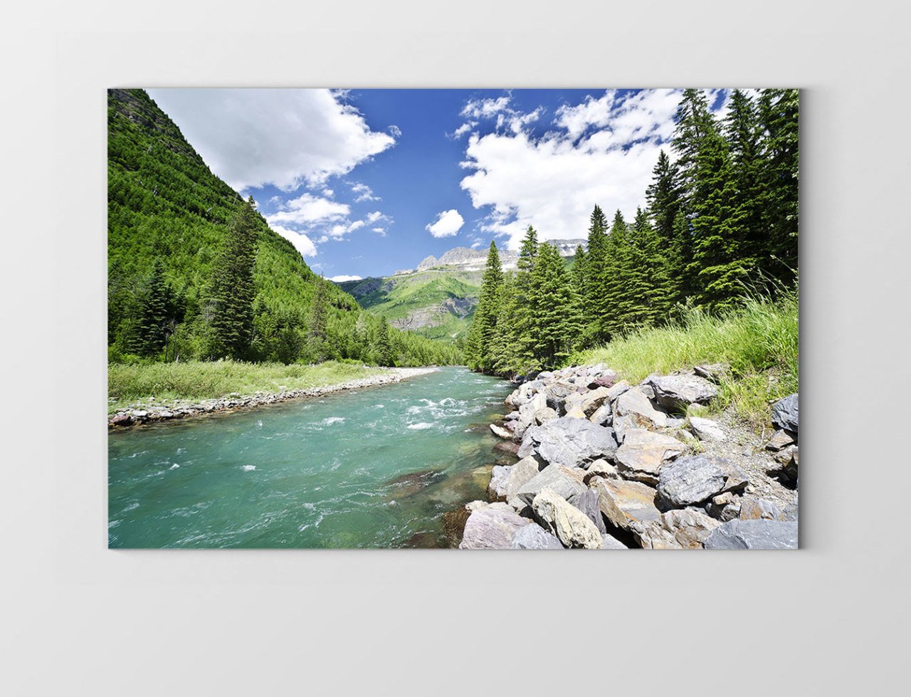 Muhtesem Doğa Manzarası Tablosu Çerçevesiz - 45x30