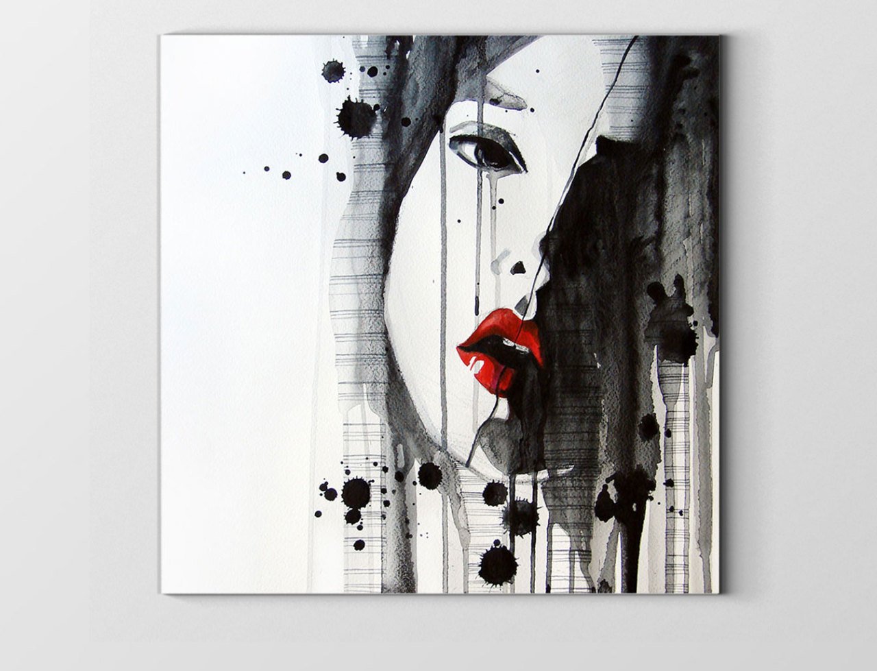 Kadın Yüzü Tablosu Çerçevesiz - 45x30