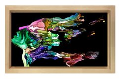 Soyut Reprodüksiyon Tablosu Naturel Ahşap - 50x70