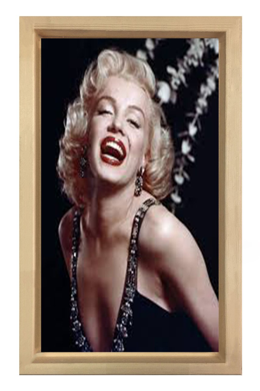 Marilyn Monroe Tablosu Naturel Ahşap Çerçeve - 100x200