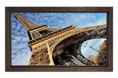 Eiffel Kulesi Paris Tablosu Kahverengi Ahşap Çerçeve - 70x100
