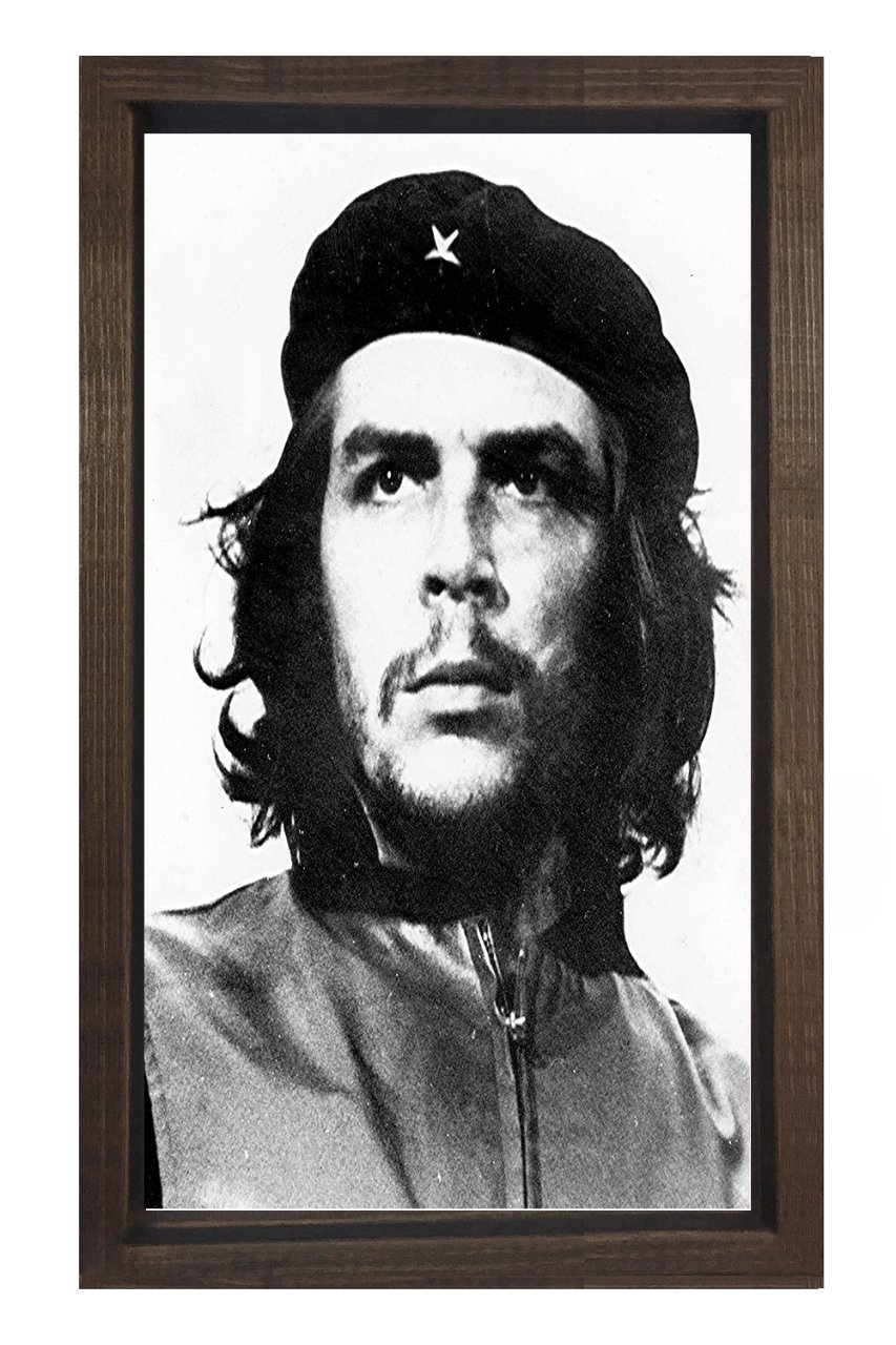 Che Guevara Tablosu Kahverengi Ahşap Çerçeve - 100x200