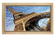 Eiffel Kulesi Paris Tablosu Naturel Ahşap Çerçeve - 100x150