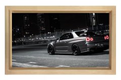 Subaru Tablosu Naturel Ahşap Çerçeve - 70x100