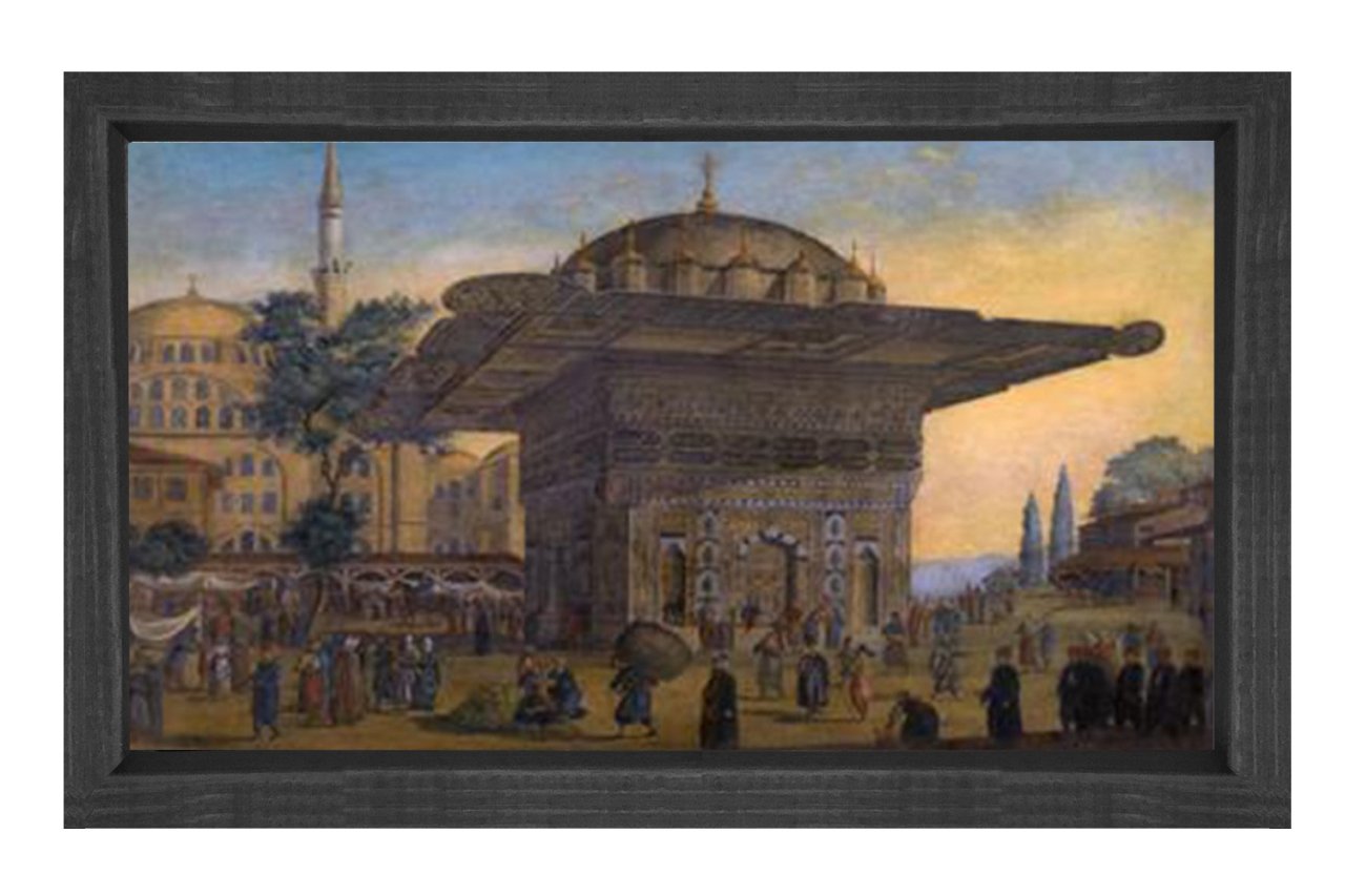 Osmanlı Halkı Tablosu Siyah Ahşap Çerçeve - 70x100