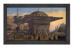 Osmanlı Halkı Tablosu Siyah Ahşap Çerçeve - 70x100
