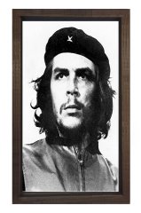 Che Guevara Tablosu Kahverengi Ahşap Çerçeve - 70x100
