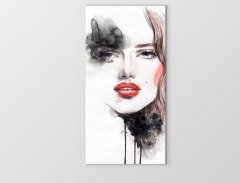 Kadın Yüzü Tablosu Çerçevesiz - 45x30