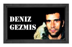 Deniz Gezmiş Tablosu Siyah Ahşap Çerçeve - 50x90