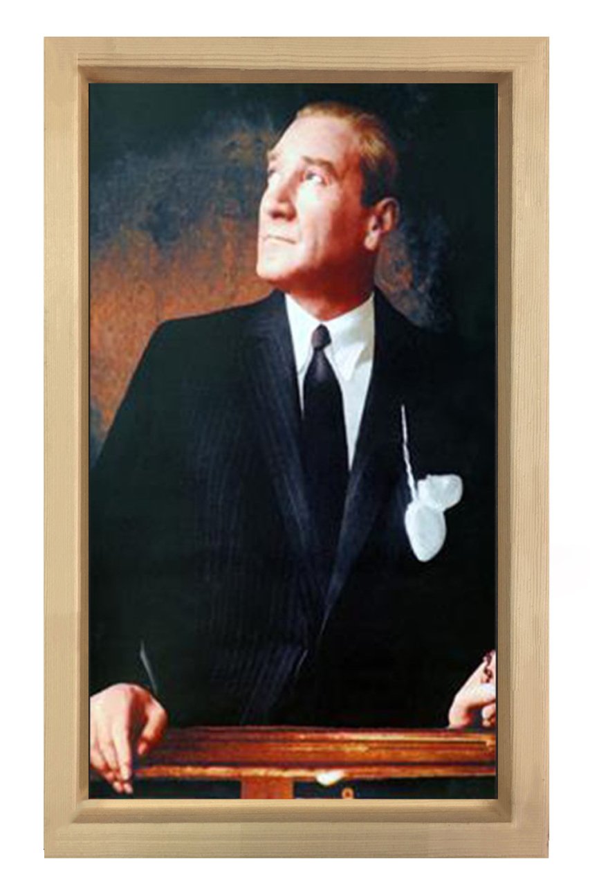 Atatürk Tablosu Naturel Ahşap - 100x200