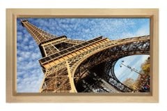 Eiffel Kulesi Paris Tablosu Naturel Ahşap Çerçeve - 70x100