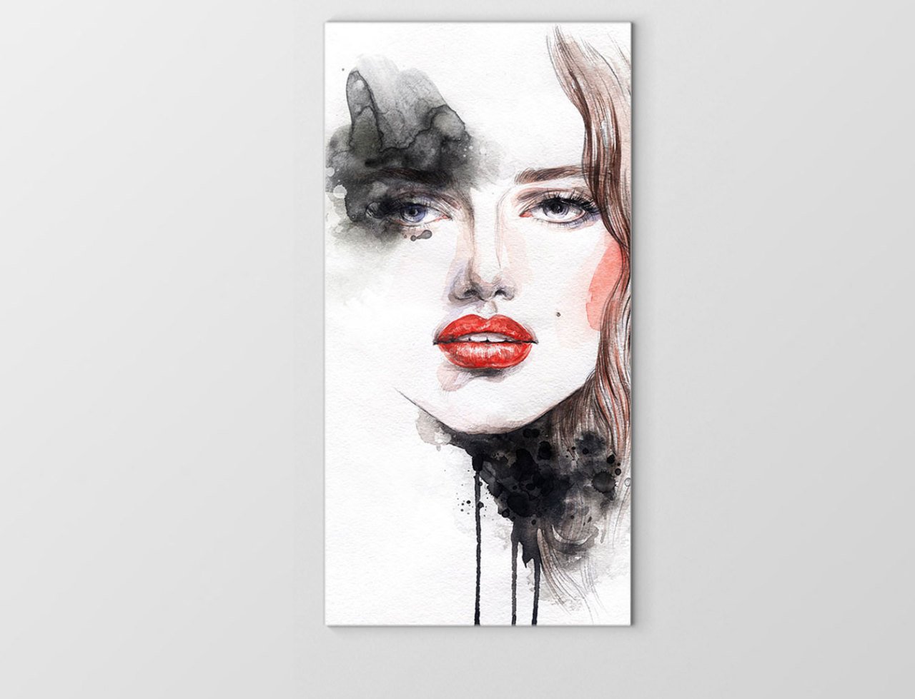 Kadın Yüzü Tablosu Çerçevesiz - 50x90
