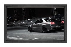 Subaru Tablosu Siyah Ahşap Çerçeve - 50x90