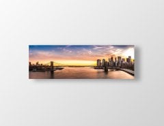 Su Köprüsü Ve Şehir Tablosu Çerçevesiz - 120x40