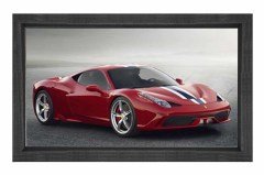 Kırmızı Ferrari Tablosu Siyah Ahşap Çerçeve - 50x70