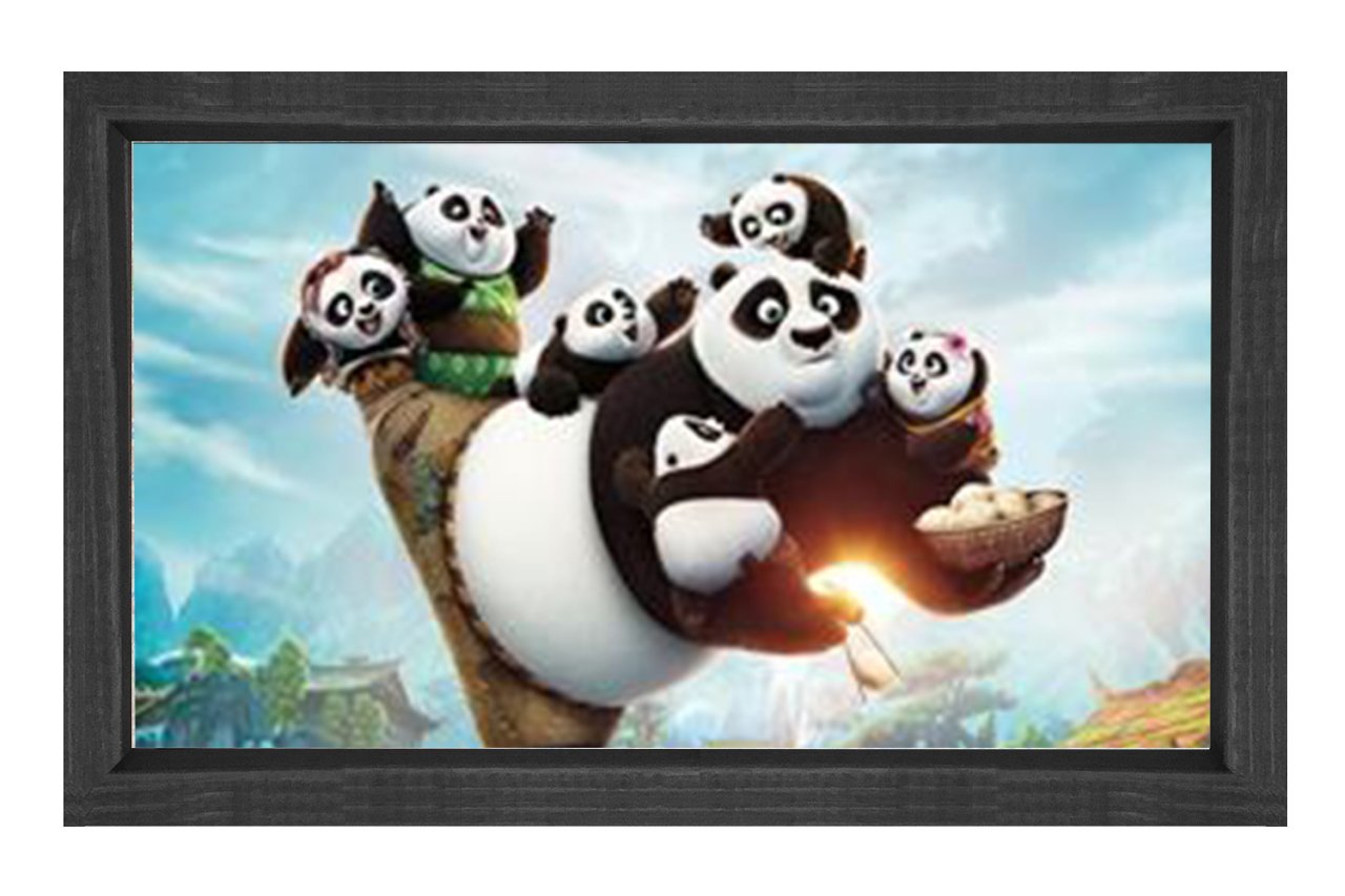 Pandalar Tablosu Siyah Ahşap - 100x150