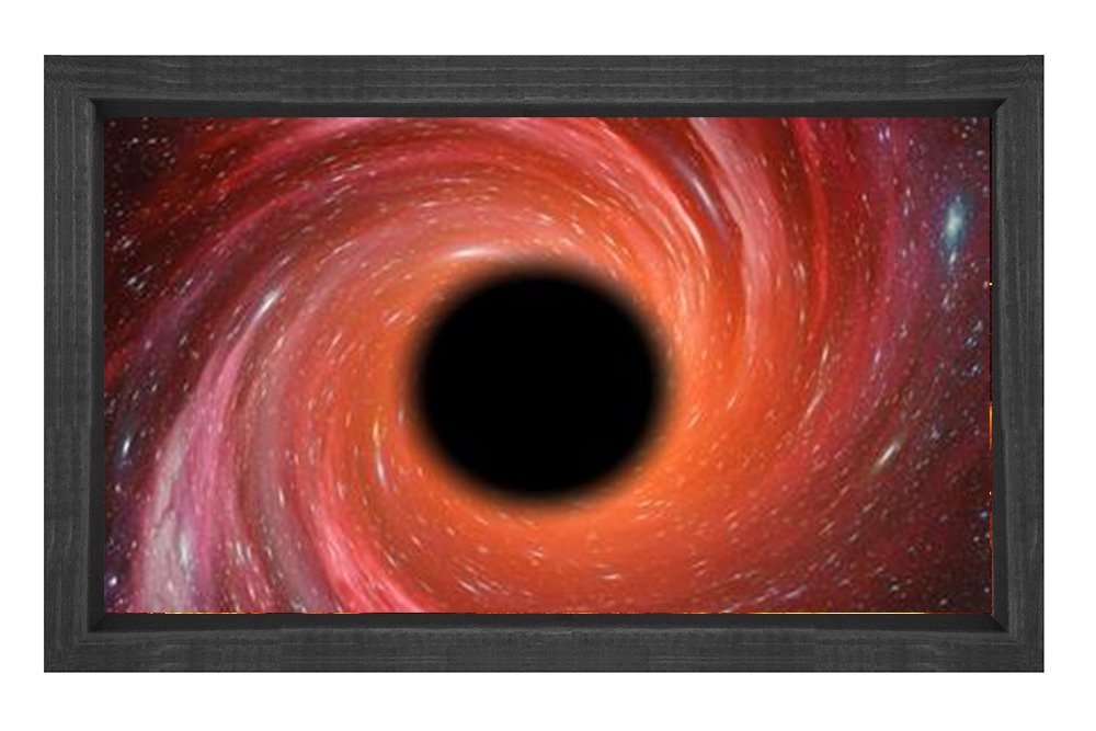 Uzayda Karadelik Tablosu Siyah Ahşap Çerçeve - 50x70