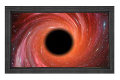 Uzayda Karadelik Tablosu Siyah Ahşap Çerçeve - 50x70