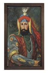 Sultan 4. Murat Tablosu Kahverengi Ahşap Çerçeve - 40x60