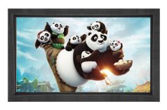 Pandalar Tablosu Siyah Ahşap - 40x60