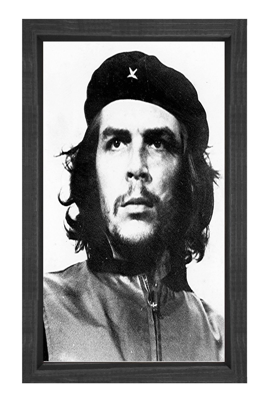 Che Guevara Tablosu Siyah Ahşap Çerçeve - 45x30