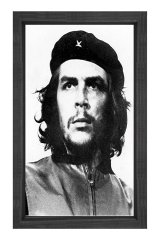 Che Guevara Tablosu Siyah Ahşap Çerçeve - 50x90