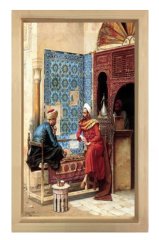 Kahvehane Tablosu Naturel Ahşap Çerçeve - 100x150