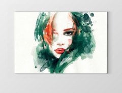 Kadın Yüzü Tablosu Çerçevesiz - 40x60