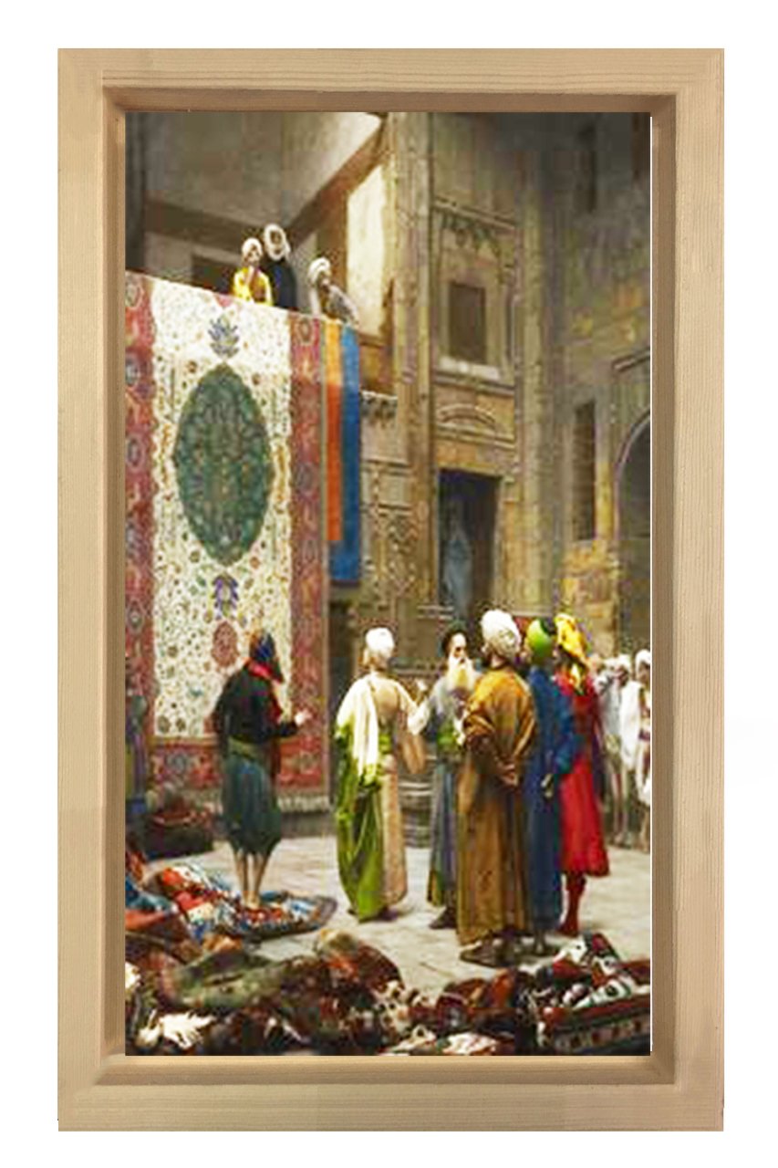 Halı Tüccarı Naturel Ahşap Çerçeve - 50x90