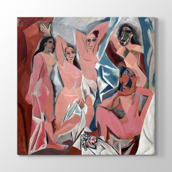 Pablo Picasso - Avignonlu Kızlar Tablosu Çerçevesiz - 90x90