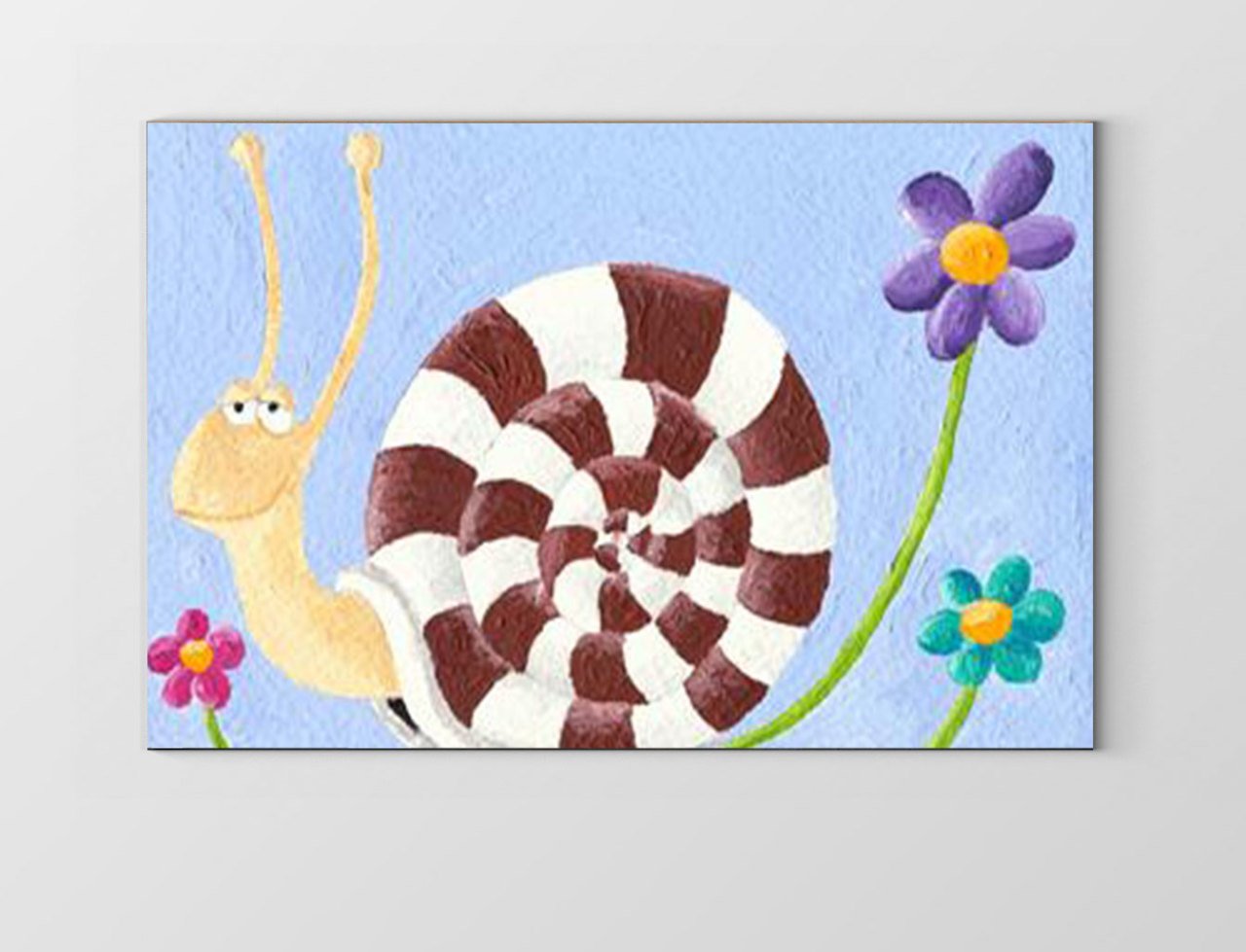Sevimli Sümüklu Böcek Tablosu Çerçevesiz - 70x100