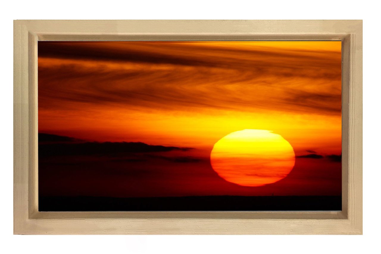 Güneşin Batımı Tablosu Naturel Ahşap Çerçeve - 70x100