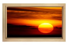 Güneşin Batımı Tablosu Naturel Ahşap Çerçeve - 70x100