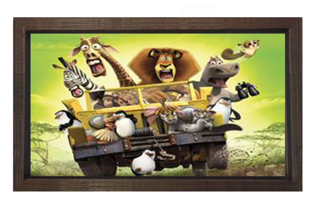 Animasyon Film Tablosu Kahverengi Ahşap Çerçeve - 70x100