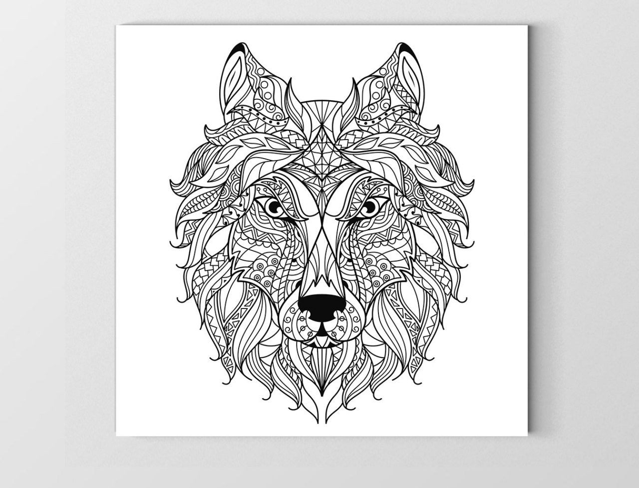 Mandala Kurt Tablosu Çerçevesiz - 100x100