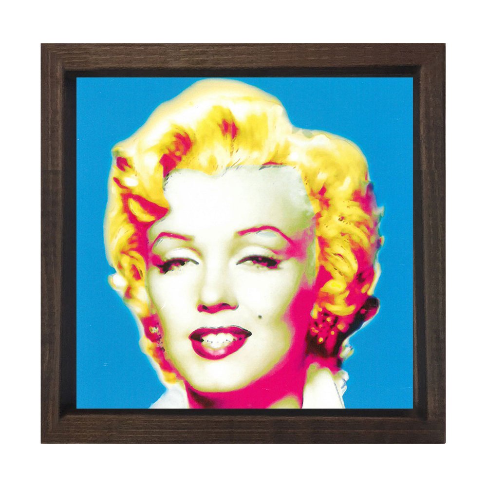 Marilyn Monroe Tablosu Kahverengi Ahşap Çerçeve - 60x60