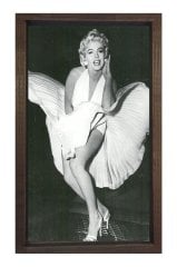 Marilyn Monroe Tablosu Kahverengi Ahşap Çerçeve - 50x70